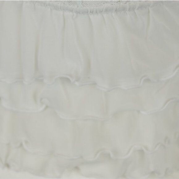 Seven 'Til Midnight Women's Small White Ruffled 2 Piece Lingerie Set - Picture 8 of 11